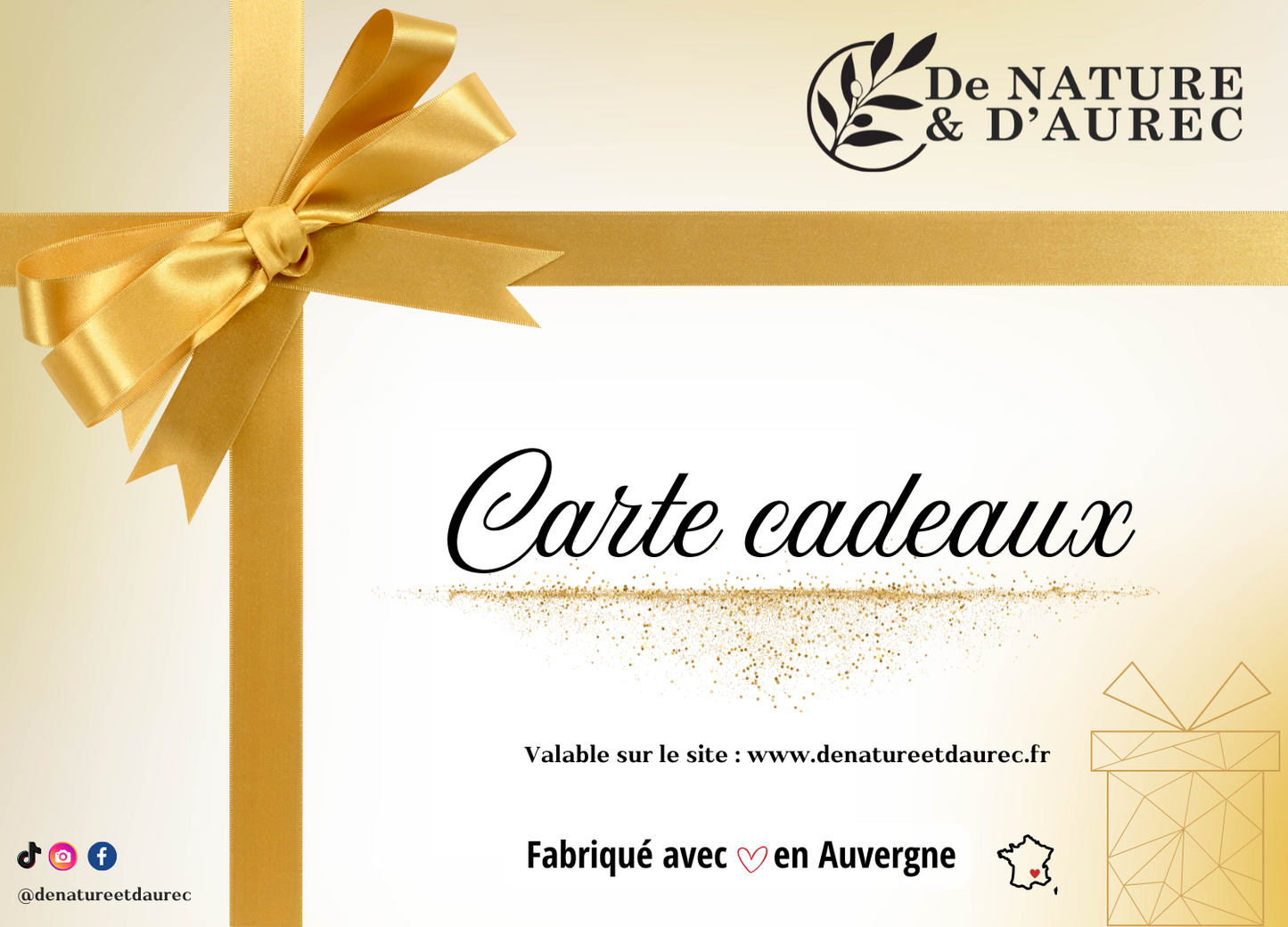 Carte Cadeau - De Nature et d'Aurec