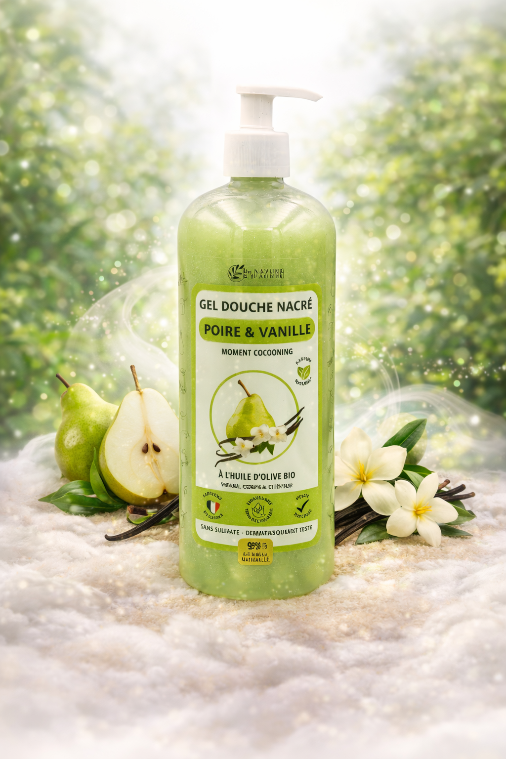 GEL DOUCHE NACRÉ (750 ml) - Poire & Vanille