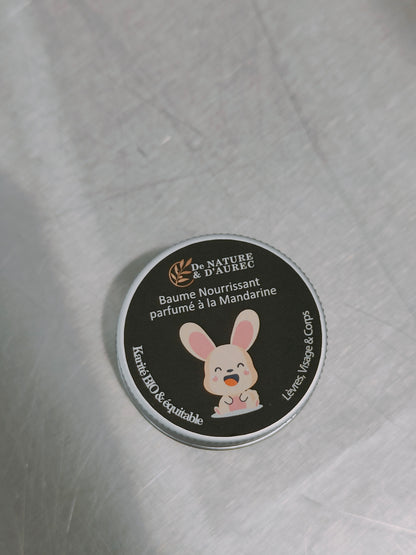 Baume Lèvres nourrissant parfumé à la Mandarine - Etiquette Fantaisie