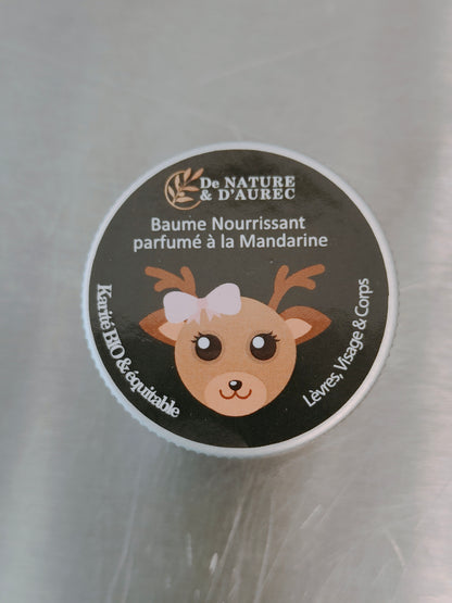 Baume Lèvres nourrissant parfumé à la Mandarine - Etiquette Fantaisie