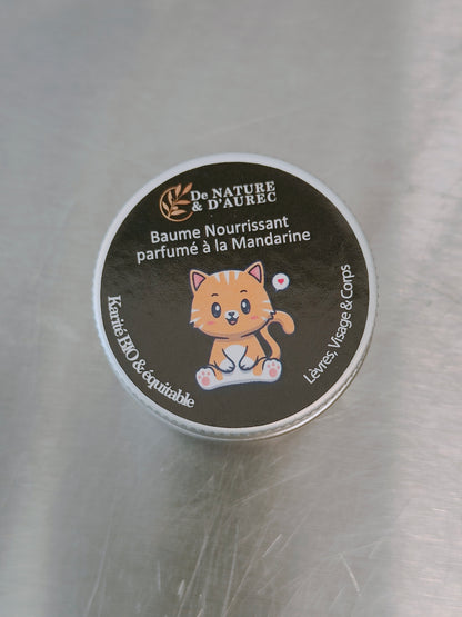 Baume Lèvres nourrissant parfumé à la Mandarine - Etiquette Fantaisie