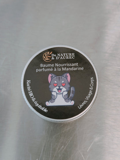 Baume Lèvres nourrissant parfumé à la Mandarine - Etiquette Fantaisie