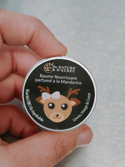 Baume Lèvres nourrissant parfumé à la Mandarine - Etiquette Fantaisie