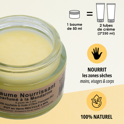 Baume nourrissant parfumé à la Mandarine -50 ml